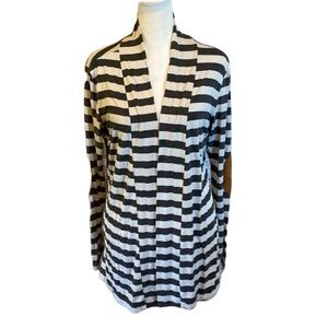 MerryFunn elbow patch Striped Cardigan. Size M. Cute!